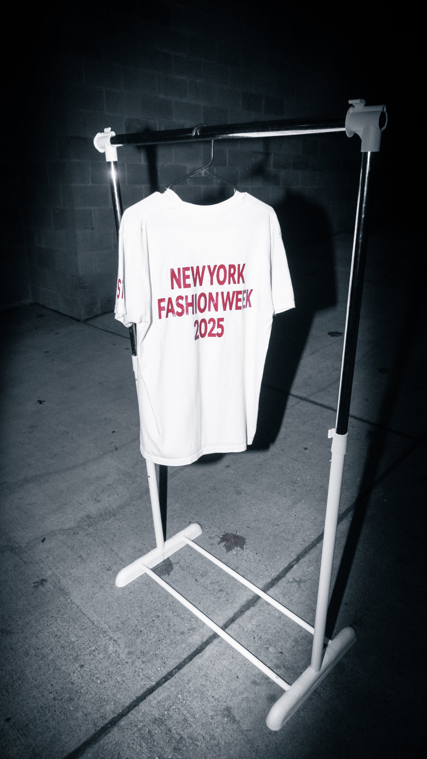 NYFW25 Red on White T-Shirt