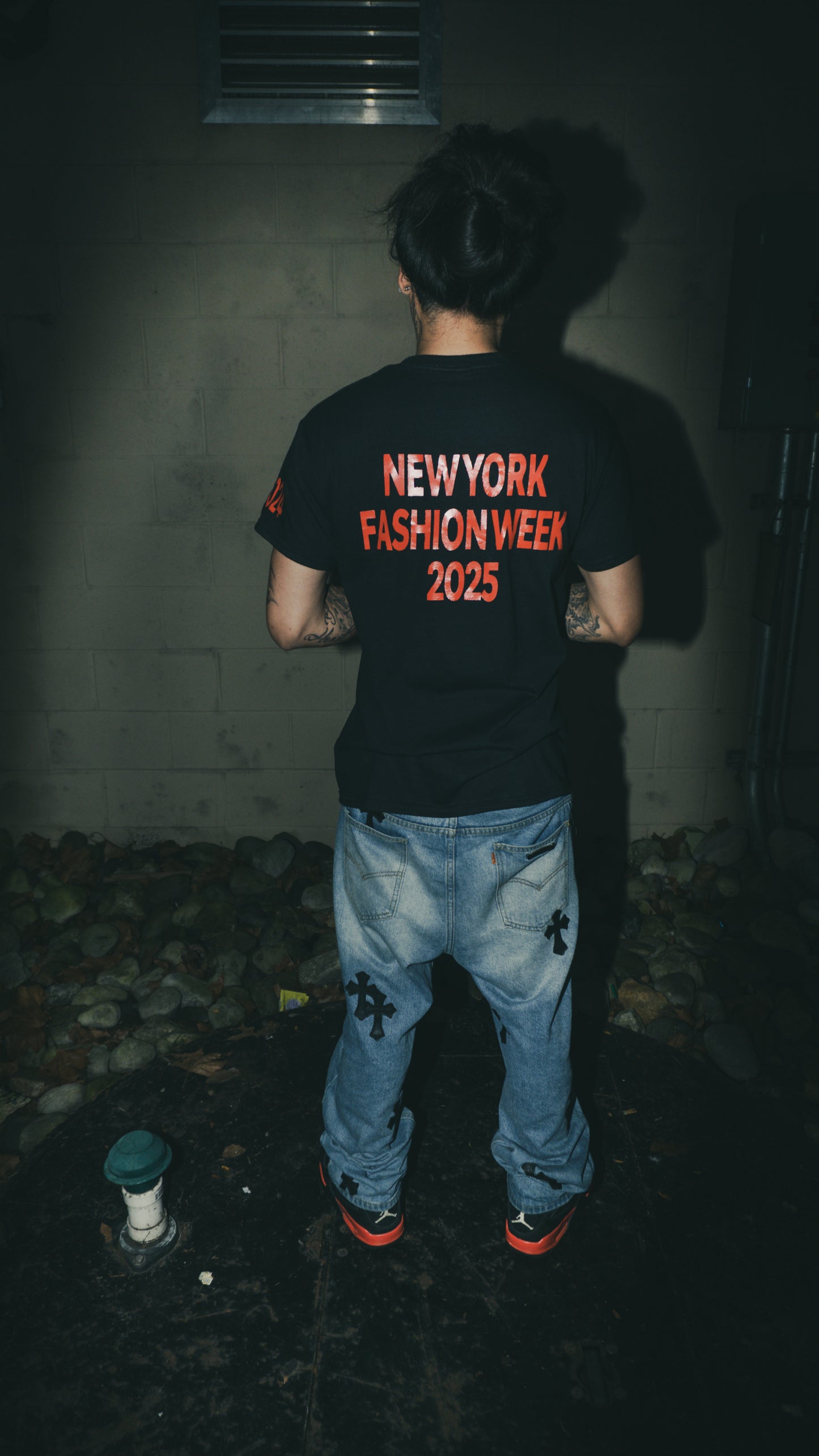 NYFW25 Red on Black T-Shirt