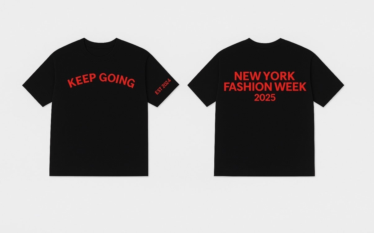 NYFW25 Red on Black T-Shirt